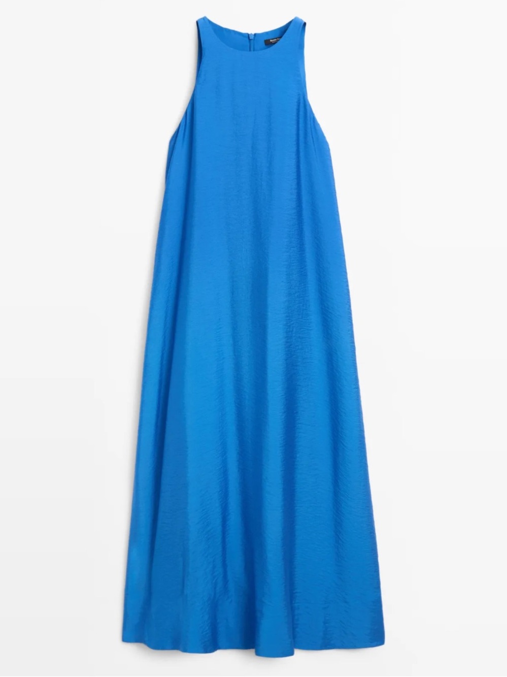 Massimo Dutti NWT FLOWING LONG HALTER DRESS 6607/509 - Picture 2 of 9